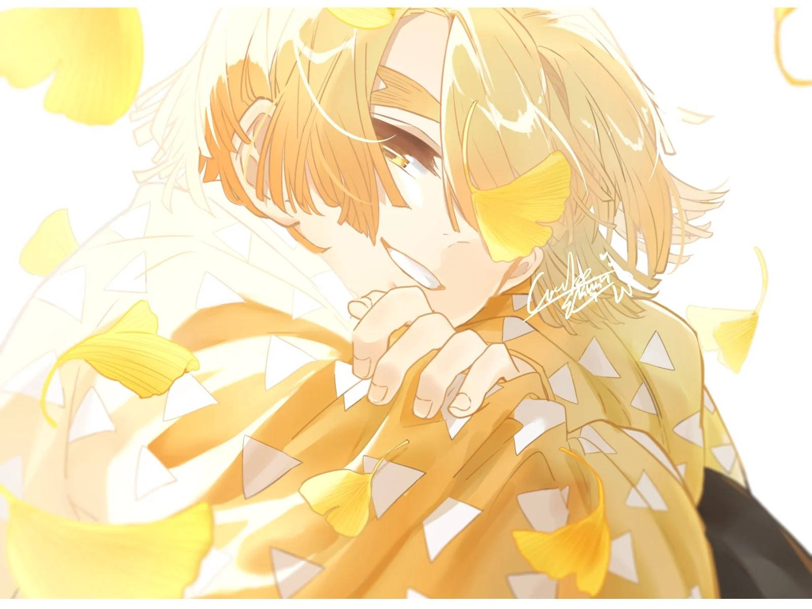 Zenitsu Pfp Yellow Petals