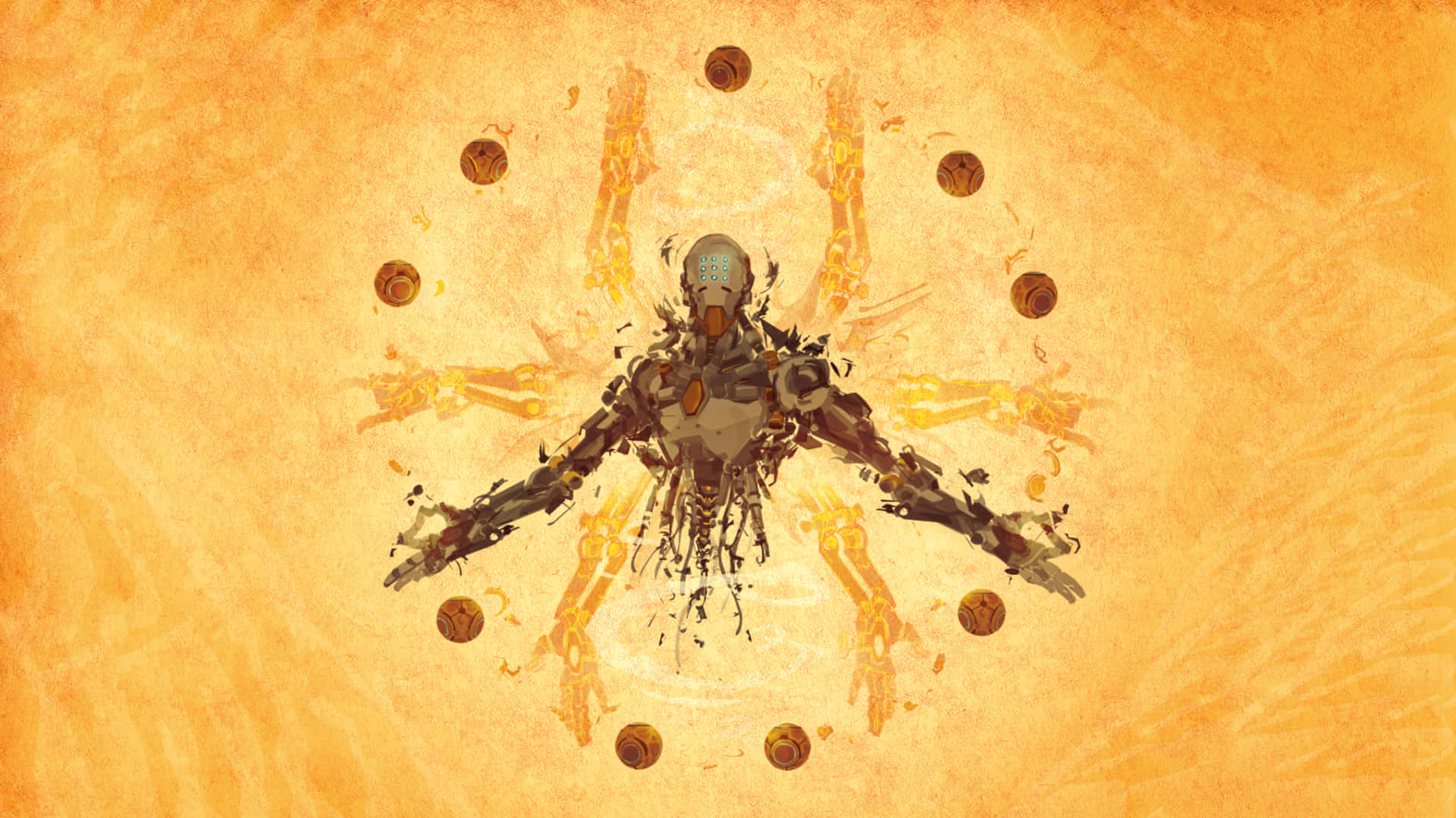 Zenyatta Painting Clock Background Background