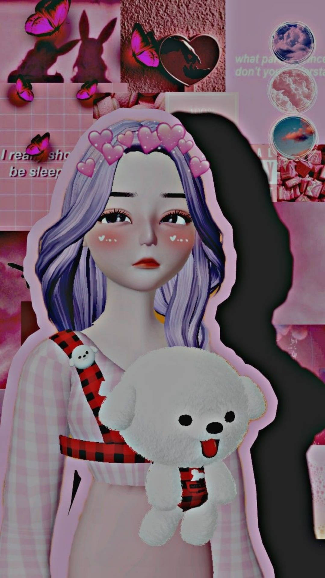 Zepeto Cute Purple Girl Background