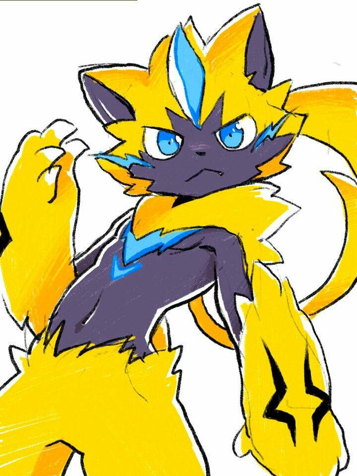 Zeraora Drawing Mad Background