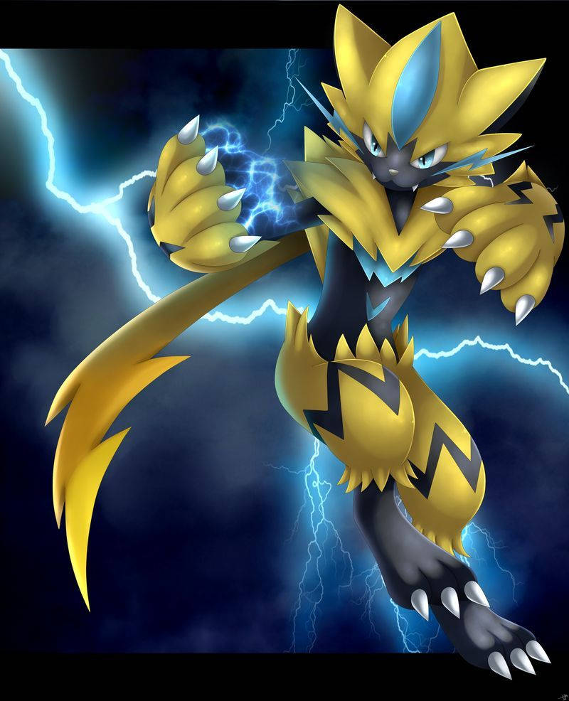 Zeraora Lightning Background