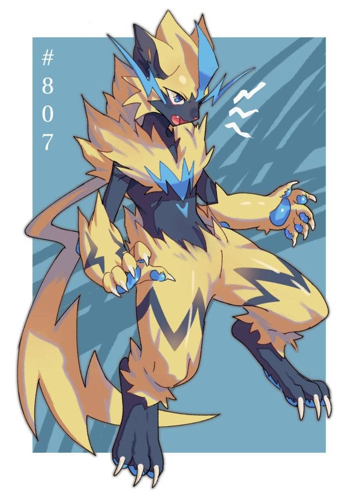 Zeraora Looking Shocked Background