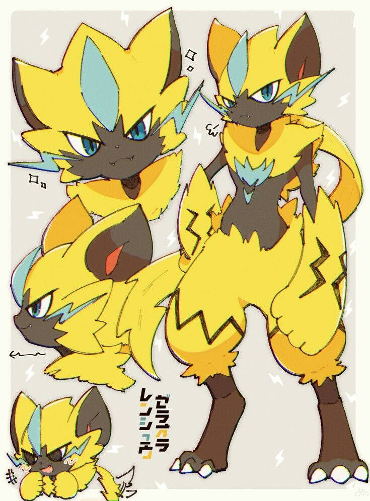 Zeraora Making Faces Background