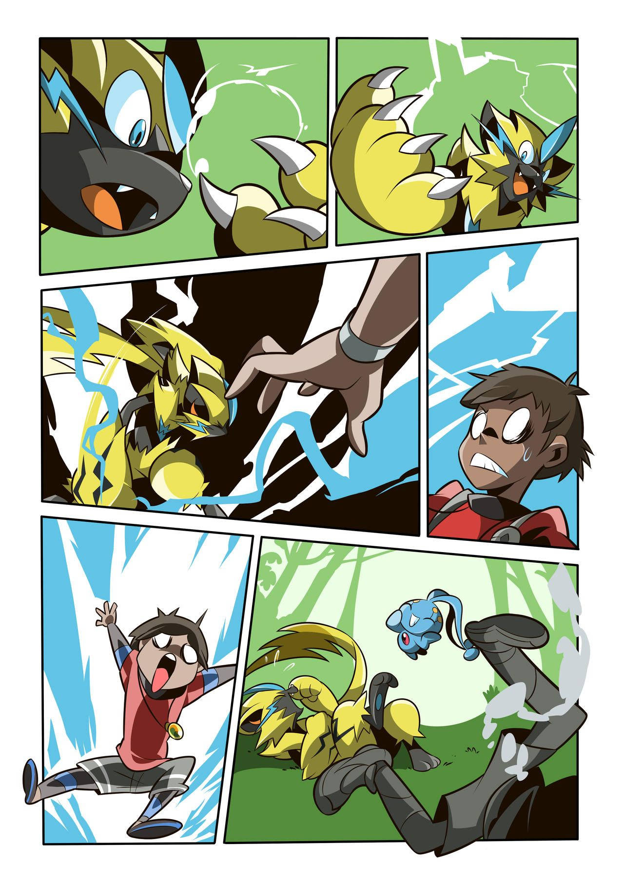 Zeraora Manaphy Comic Background