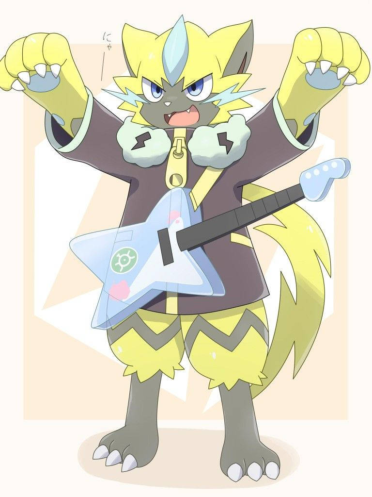 Zeraora Rock Concert Paws Background