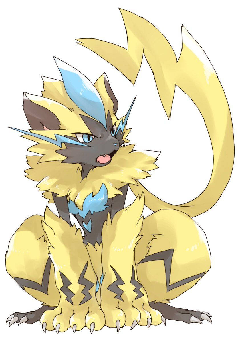 Zeraora Sitting On Ground Background