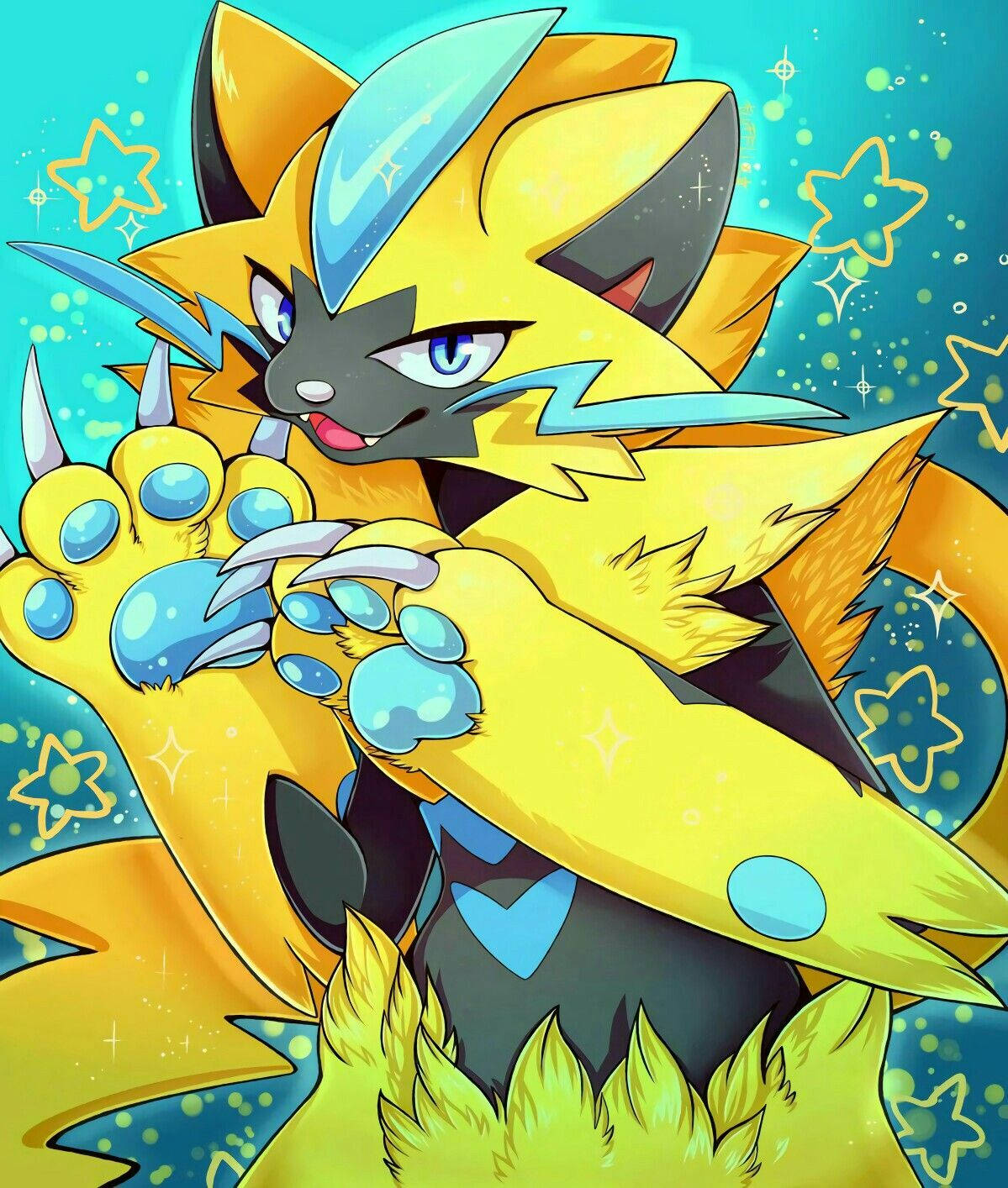 Zeraora Star Aesthetic Background