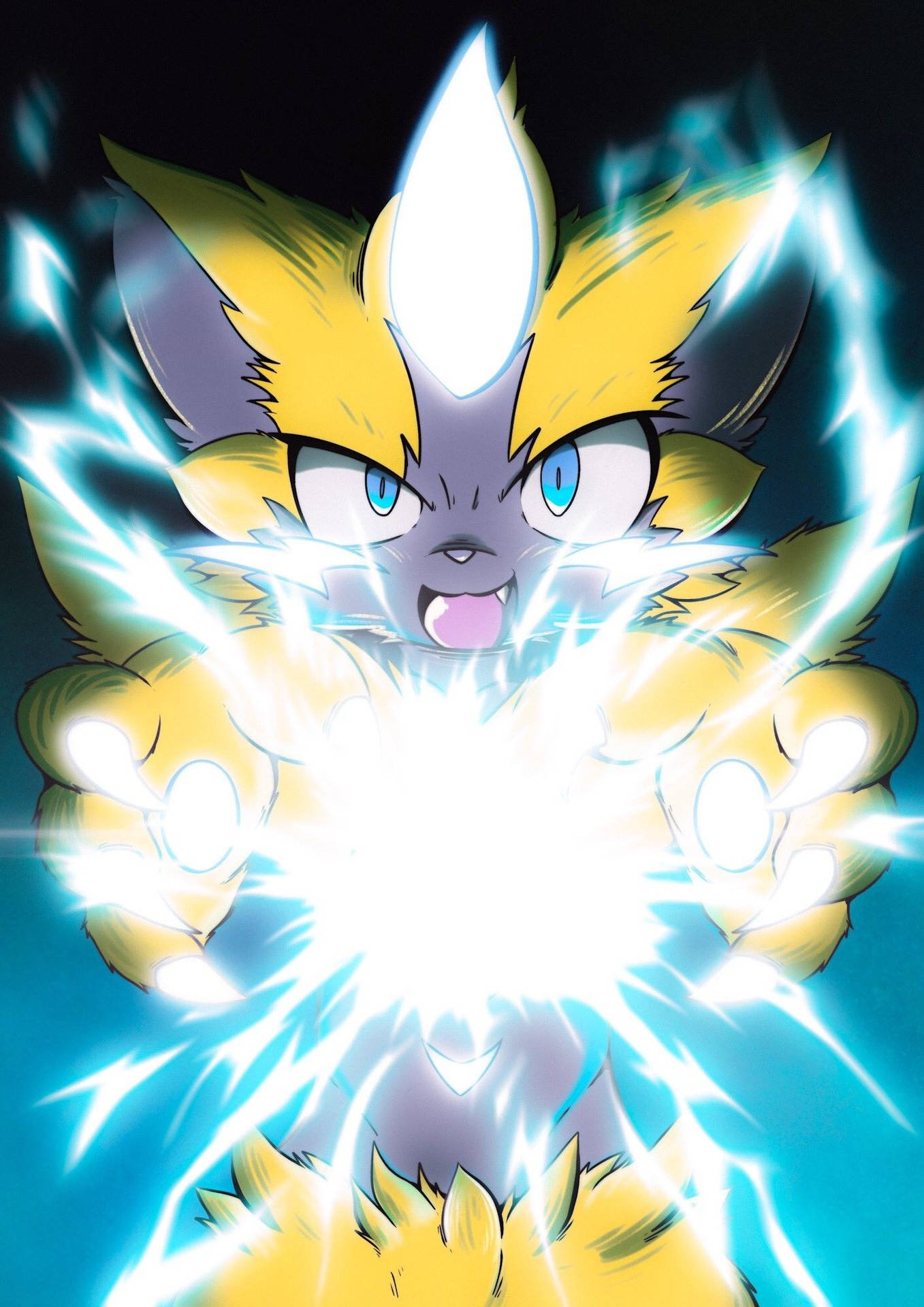 Zeraora Unleashing Energy Ball Background