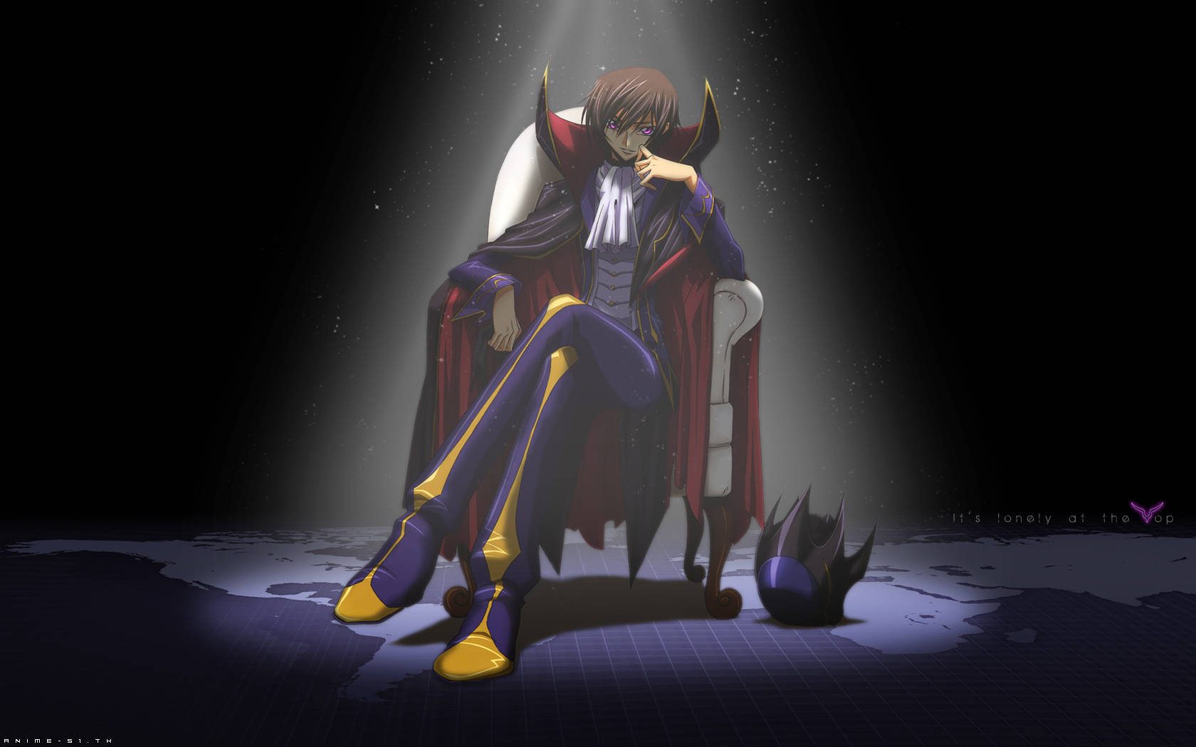 Zero Lelouch On A White Chair Background