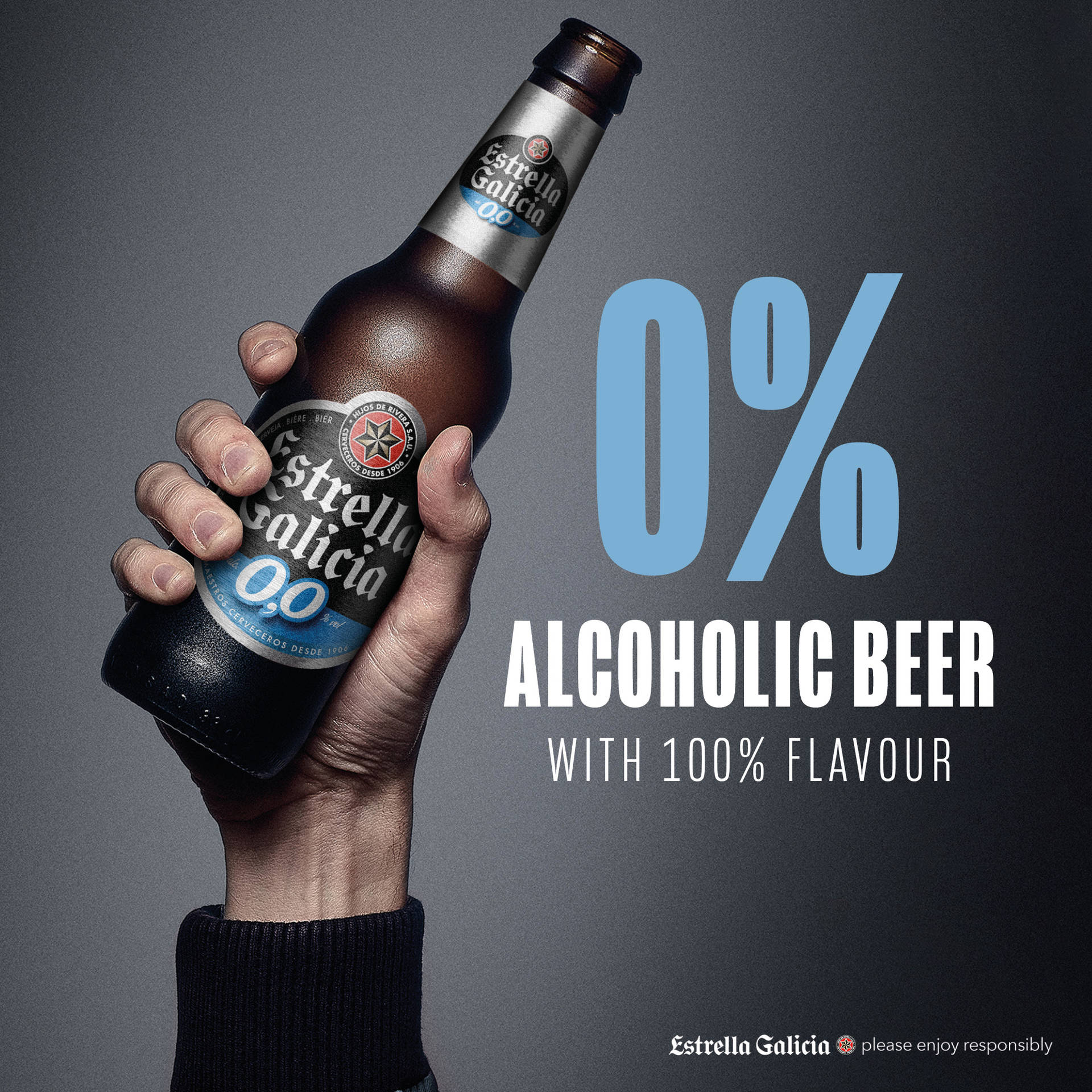 Zero Percent Alcoholic Beer Estrella Galicia Background