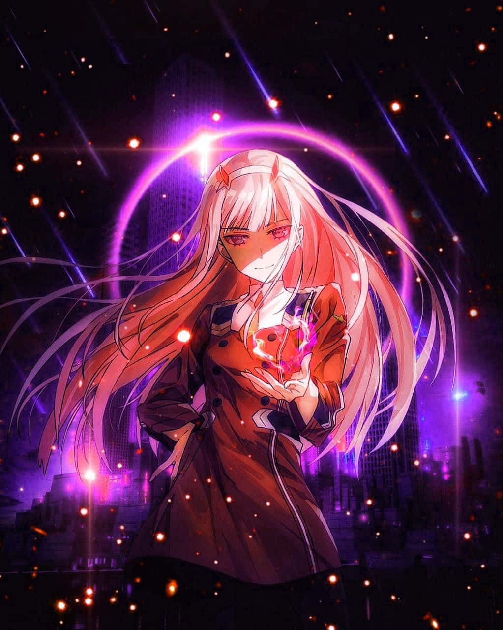 Zero Two Aesthetic Starry Background