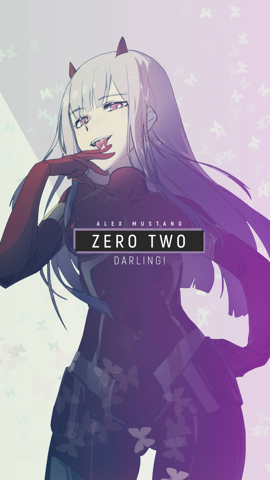 Zero Two With Armored Gear Phone Background