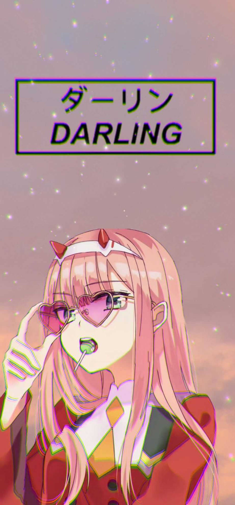 Zero Two With Shades Phone Background