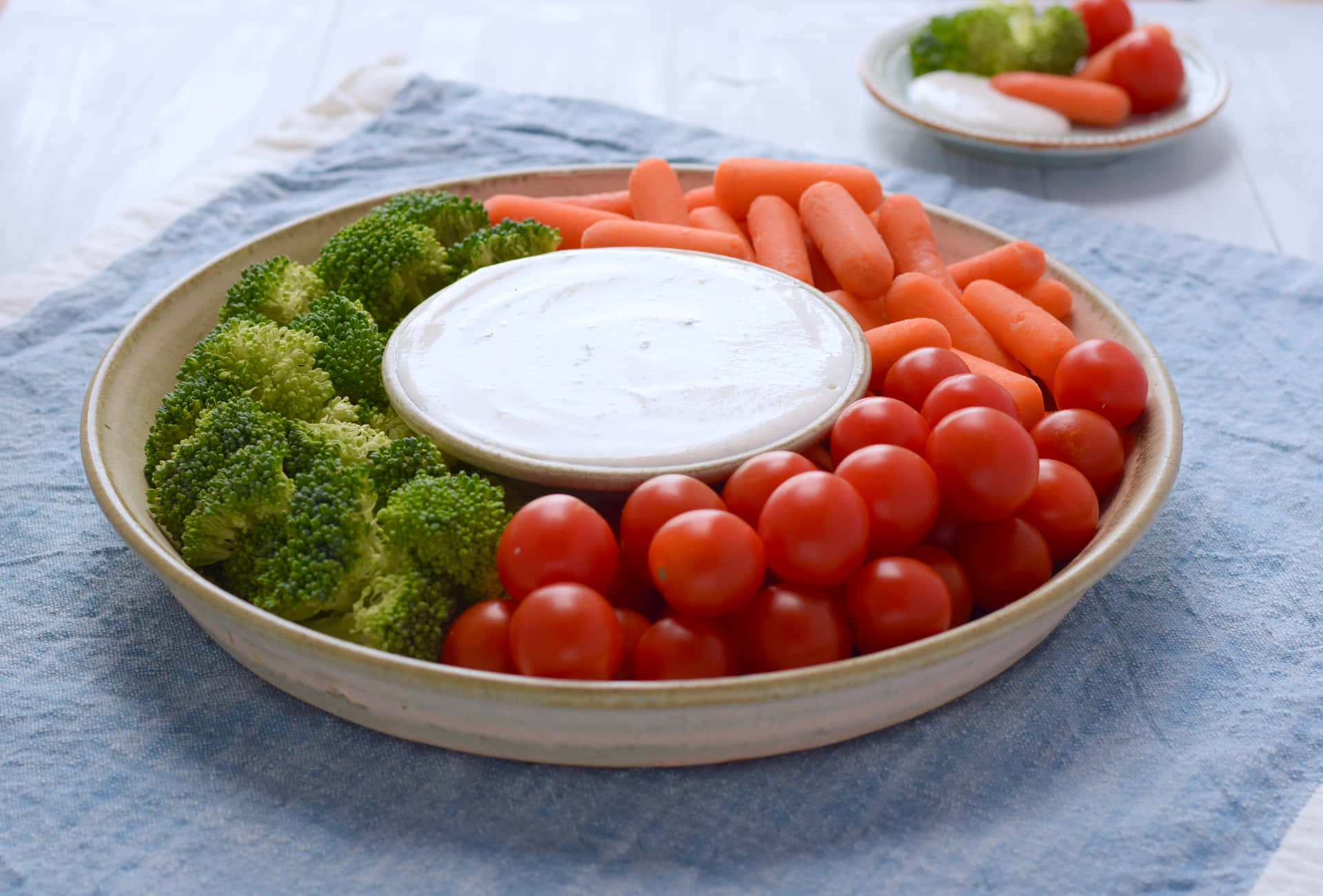 Zesty Crème Fraîche Dip Background