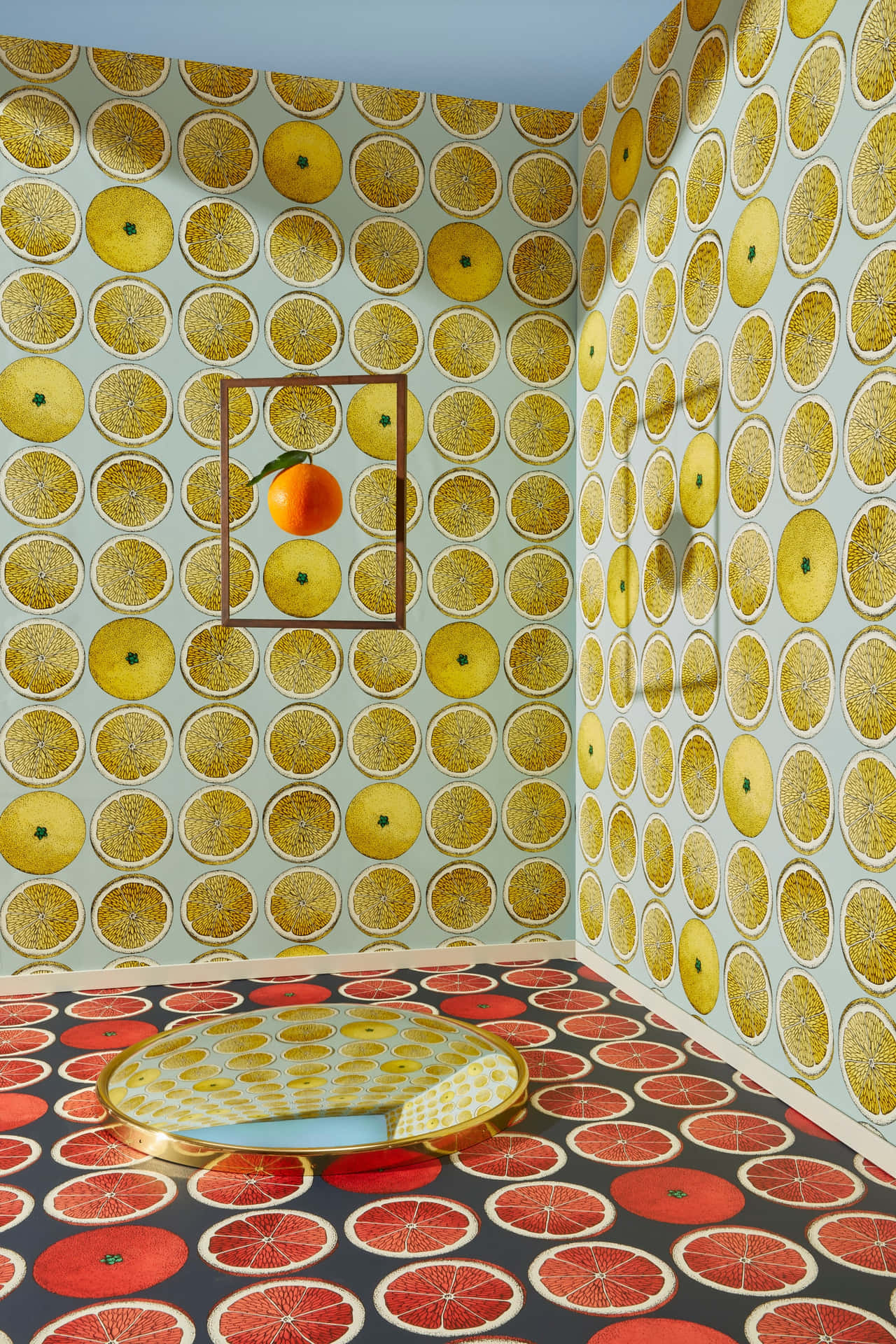 Zesty Lemon In An Artwork Background