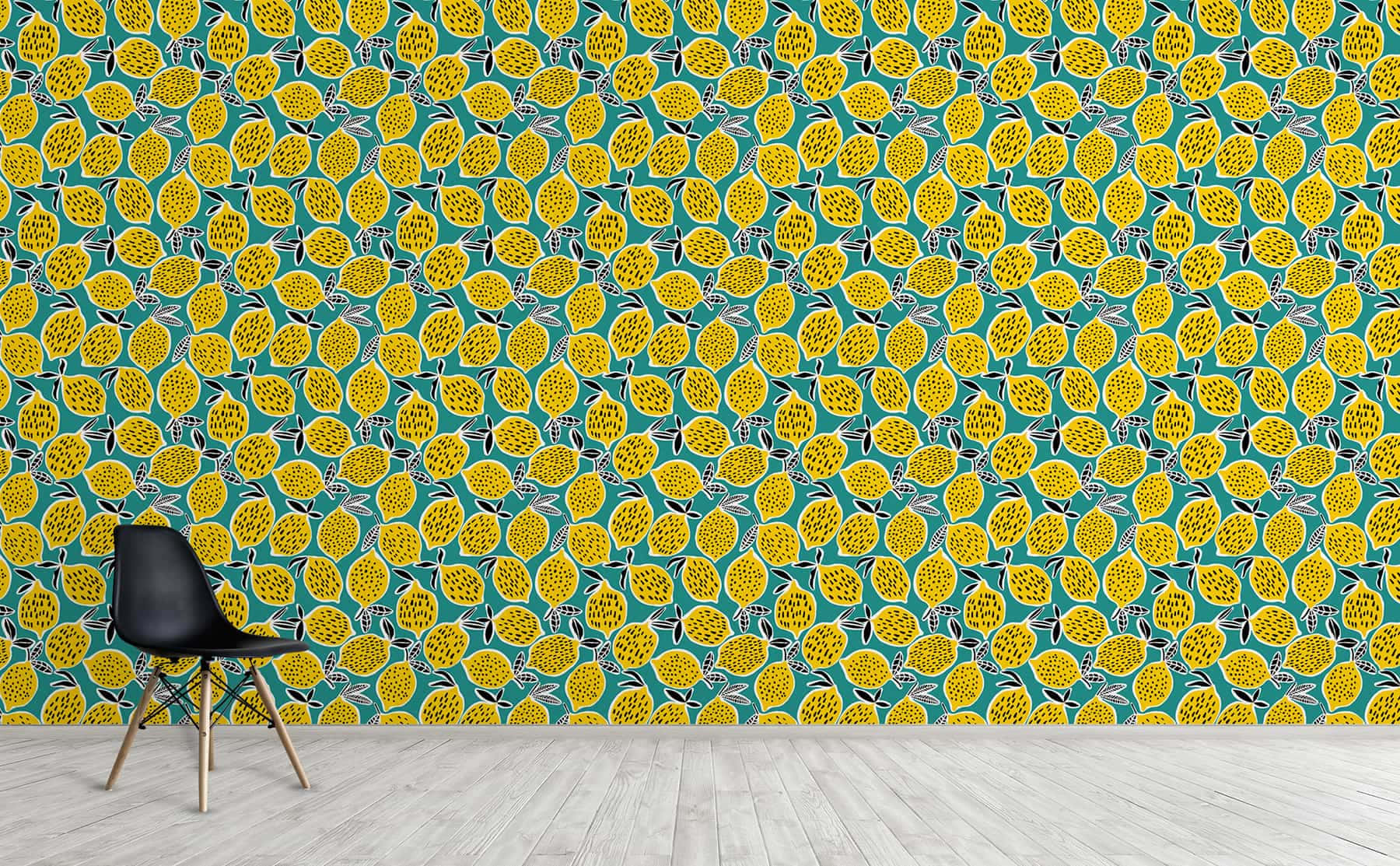 Zesty Lemon Wall Design Background