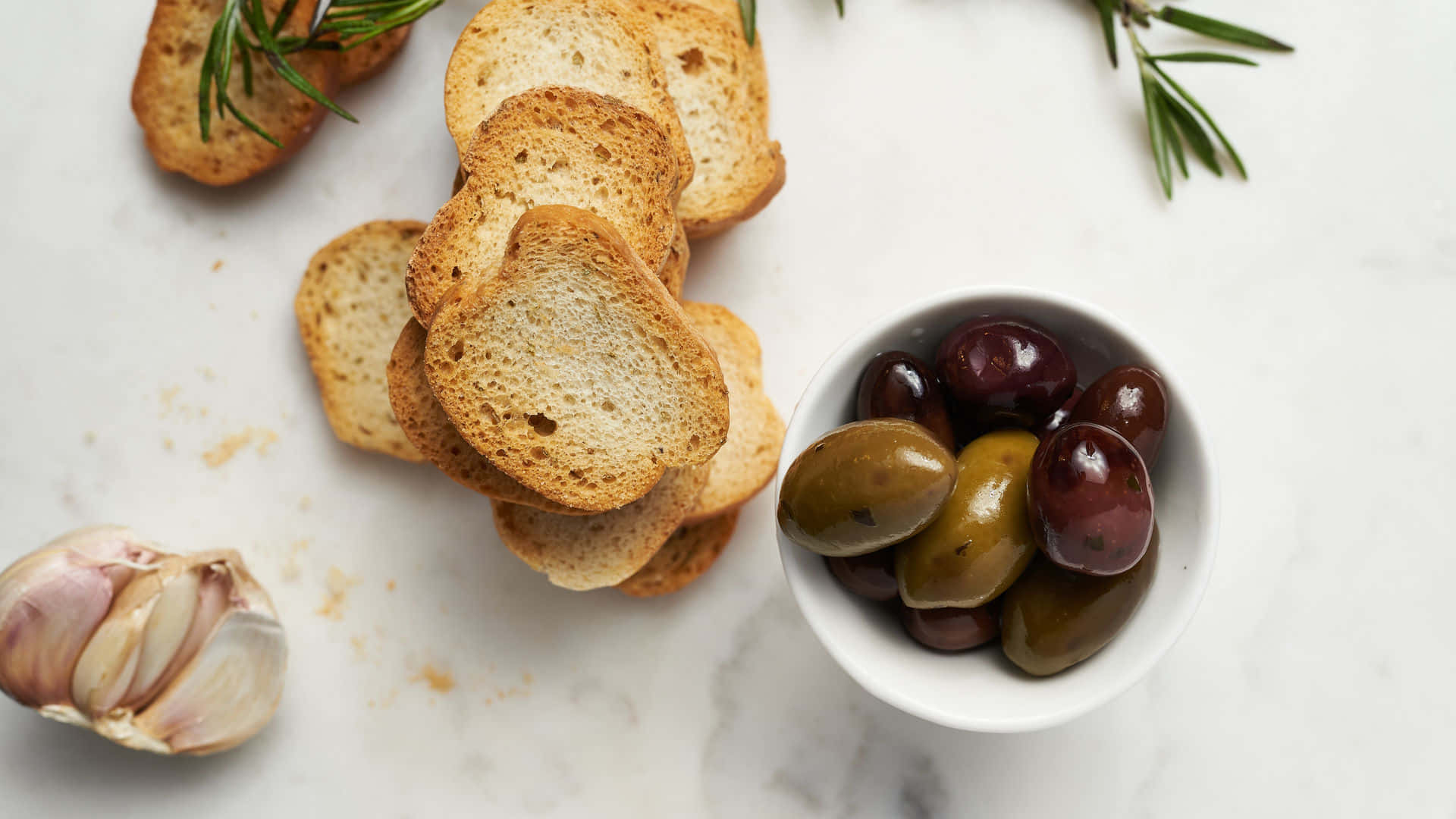 Zesty Olives For Bread Background