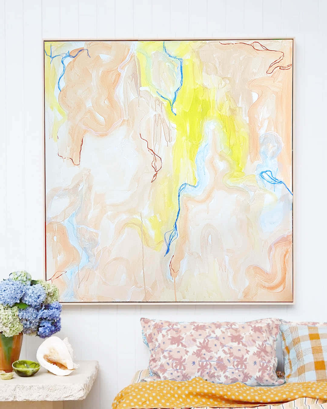 Zesty Yellow On A Painting Background