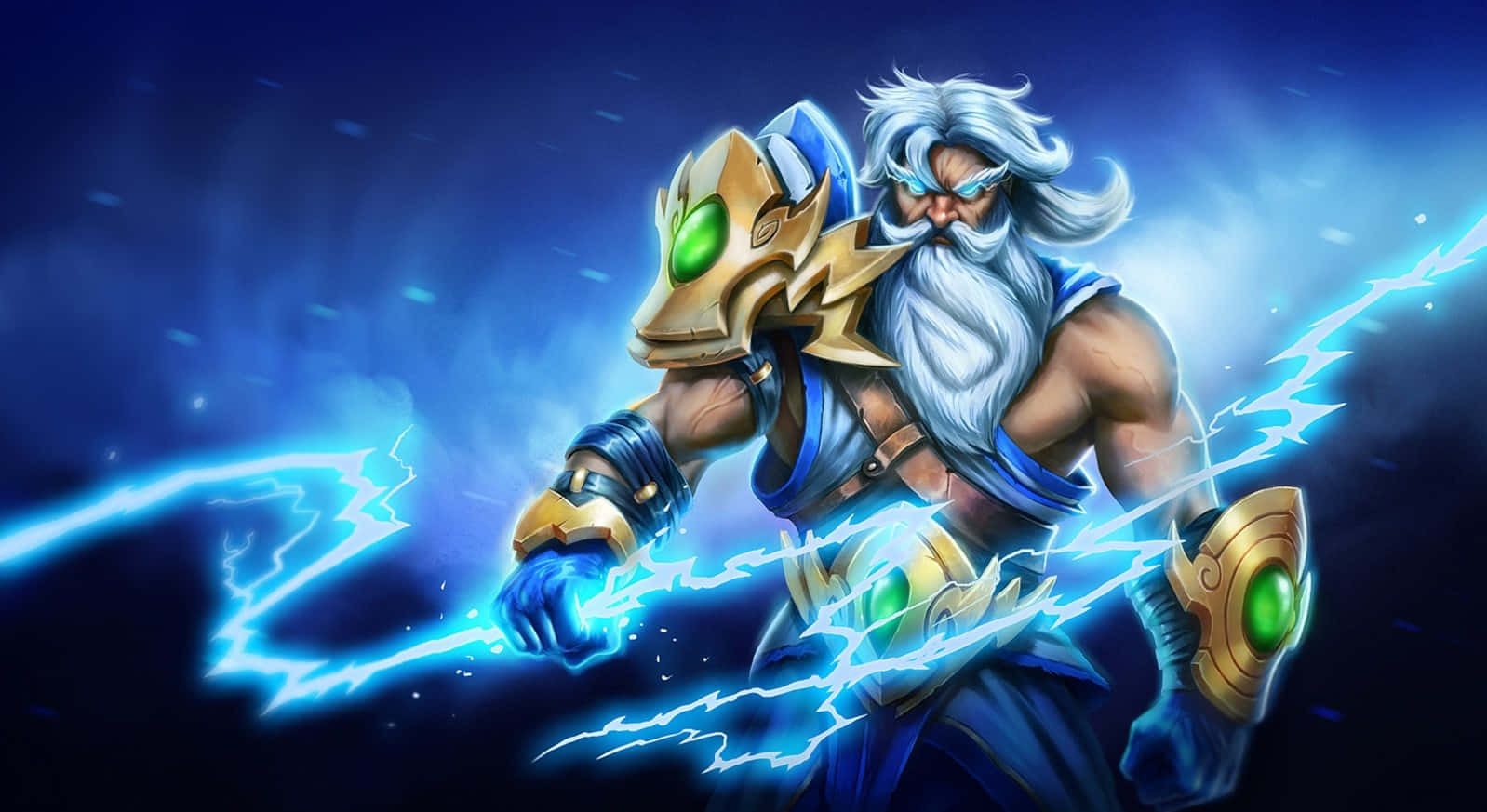 Zeus, The God Of Thunder And Lightning Background