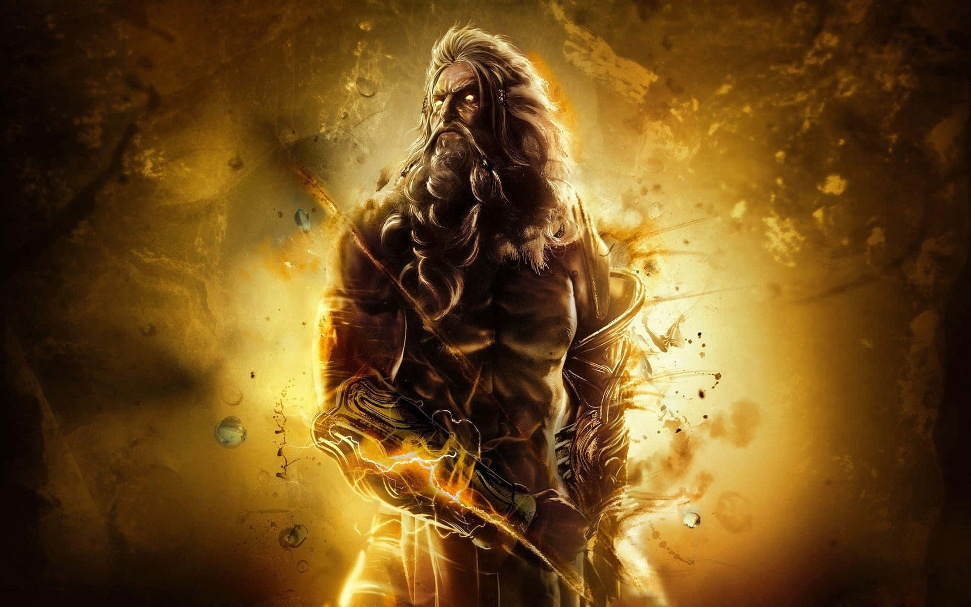 Zeus, The Mighty King And Ruler Of Gods In The Greek Mythology Background