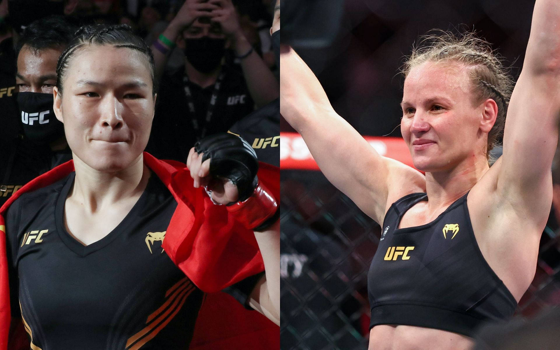 Zhang Weili And Valentina Shevchenko Background