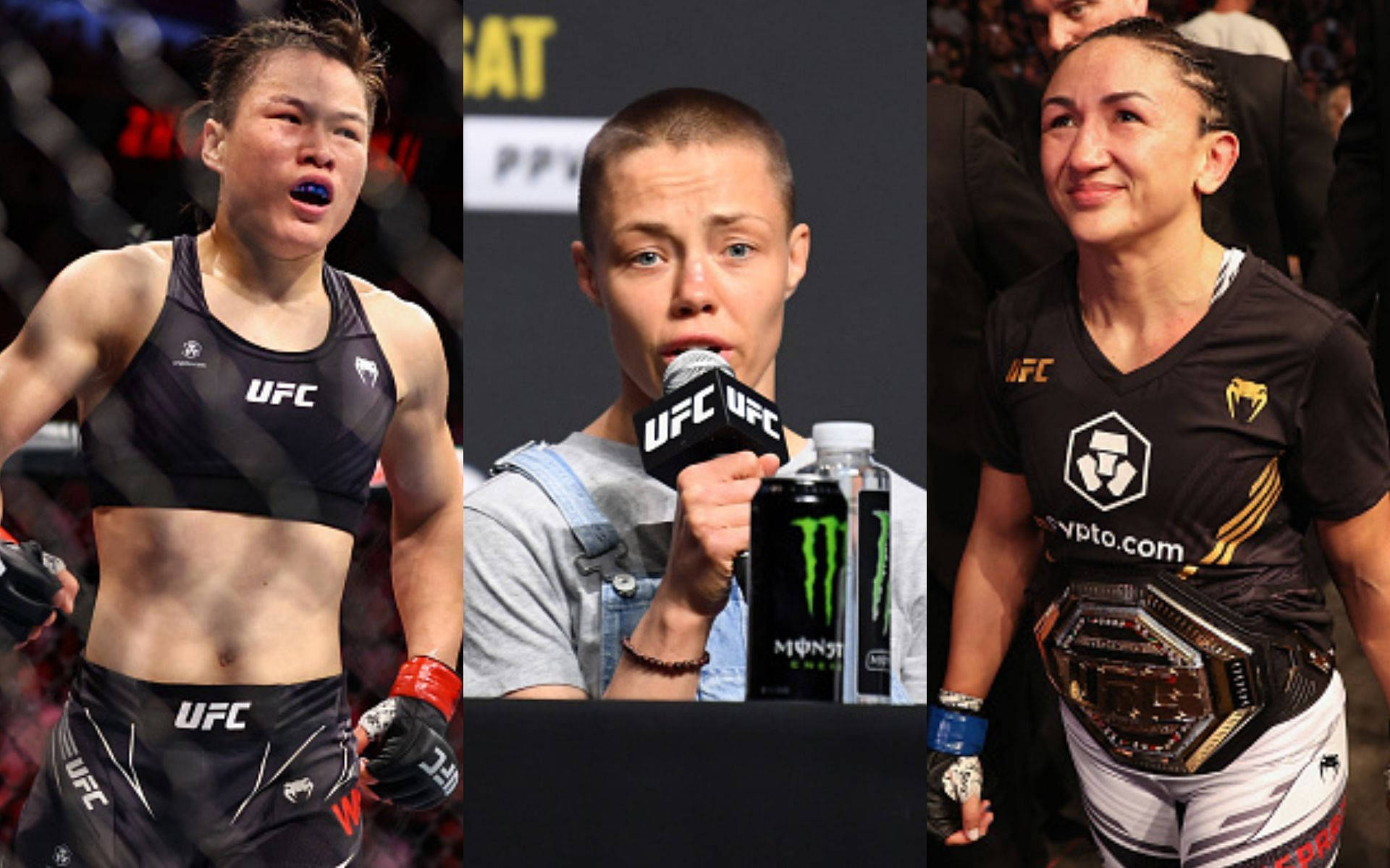 Zhang Weili, Rose Namajunas, And Carla Esparza Background