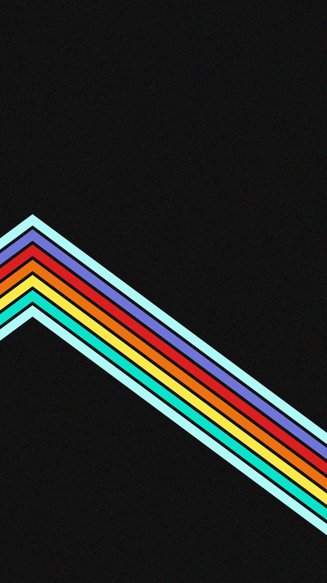 Zigzag Aesthetic Rainbow Mobile Background