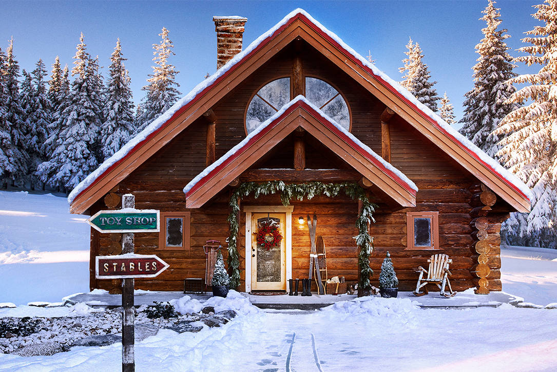 Zillow House Covered In Snow Background