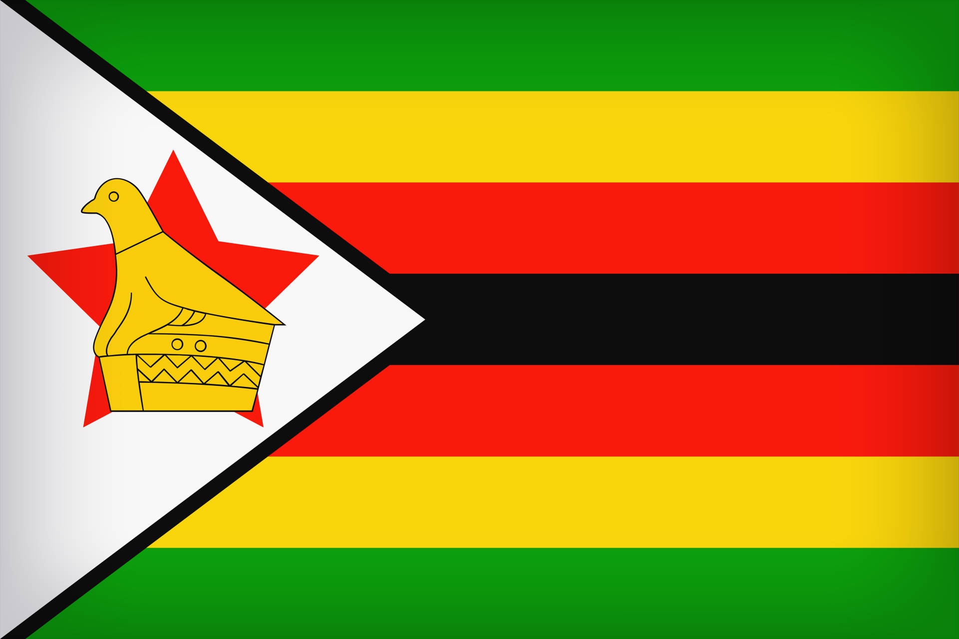 Zimbabwe's Flag Digital Illustration Background