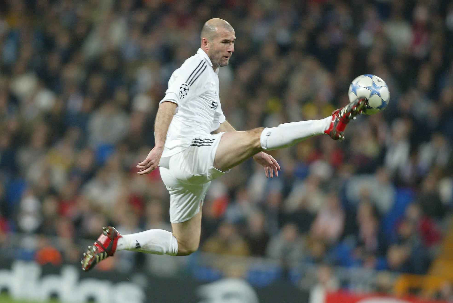 Zinedine Zidane Football High Kick Background