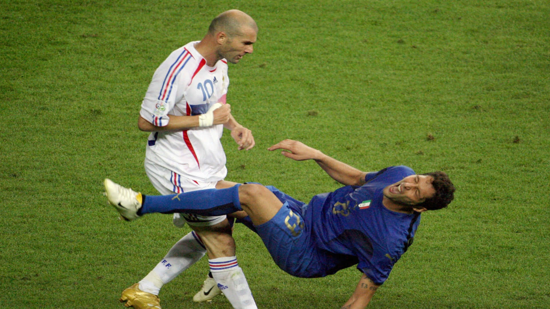 Zinedine Zidane Marco Materazzi Football Photography Background