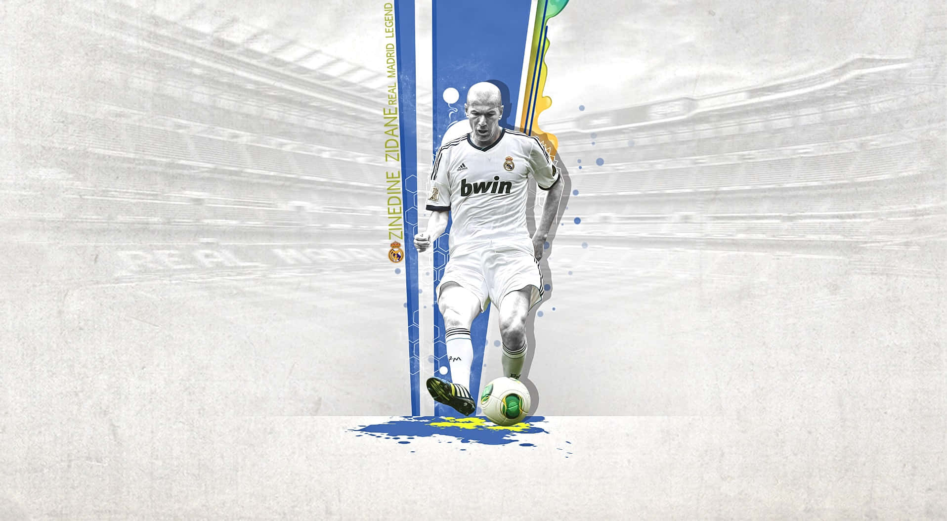 Zinedine Zidane Real Madrid Legend Photography Background