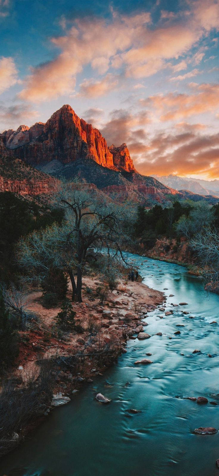 Zion Narrows Section Of Zion National Park Background