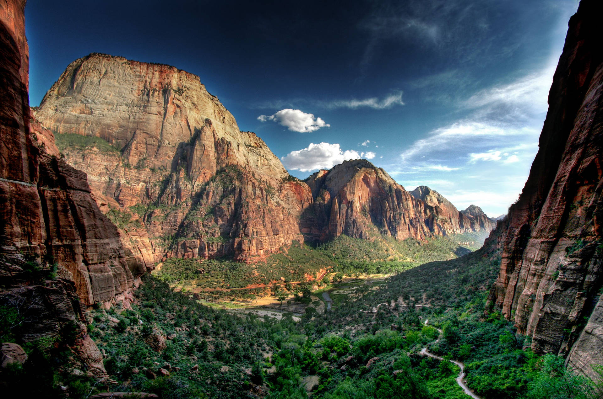 Zion National Park And Its Shadows