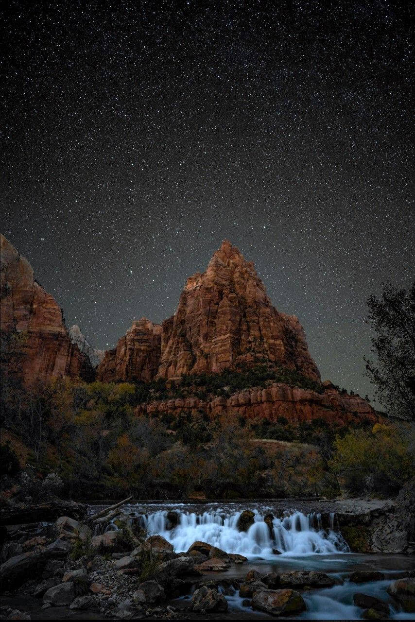 Zion National Park At Night Background