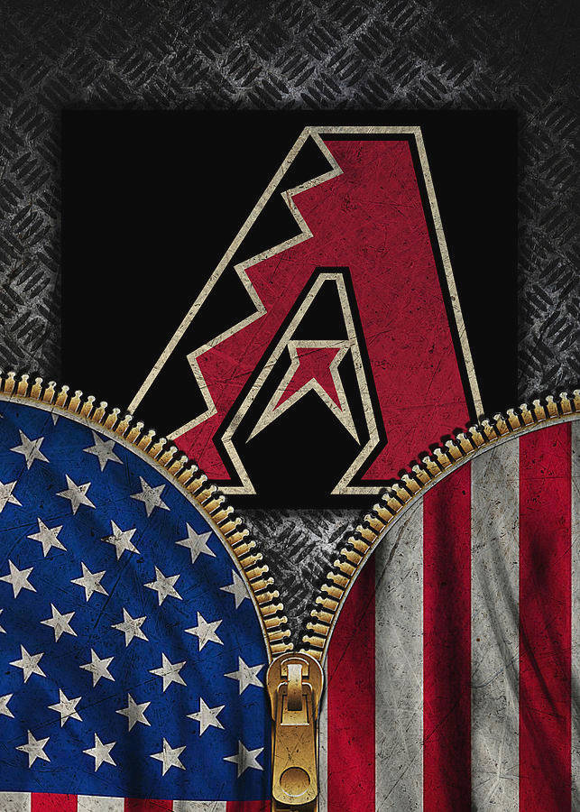 Zipper Art American Flag Arizona Diamondbacks