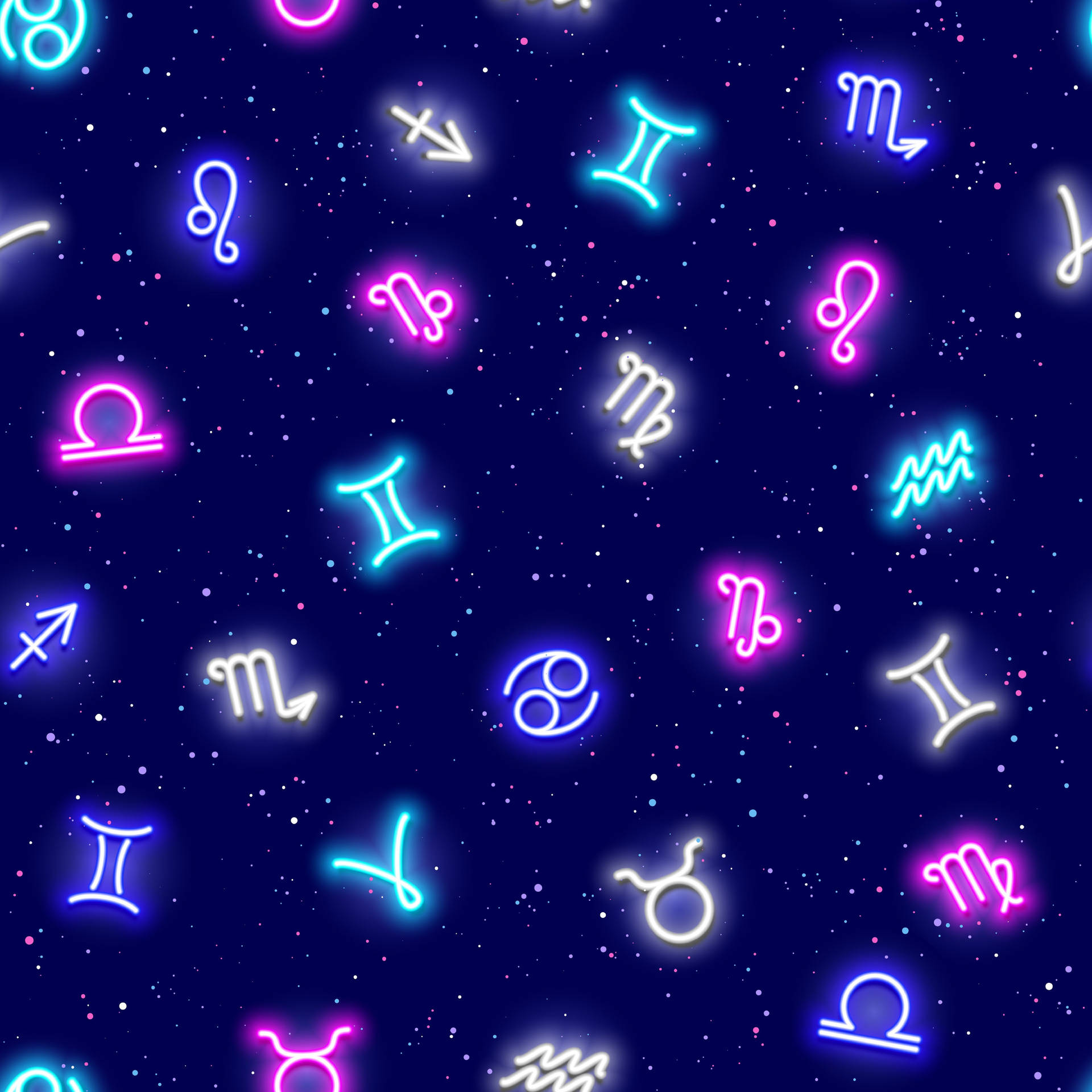 Zodiac Signs Aesthetic Pattern Background