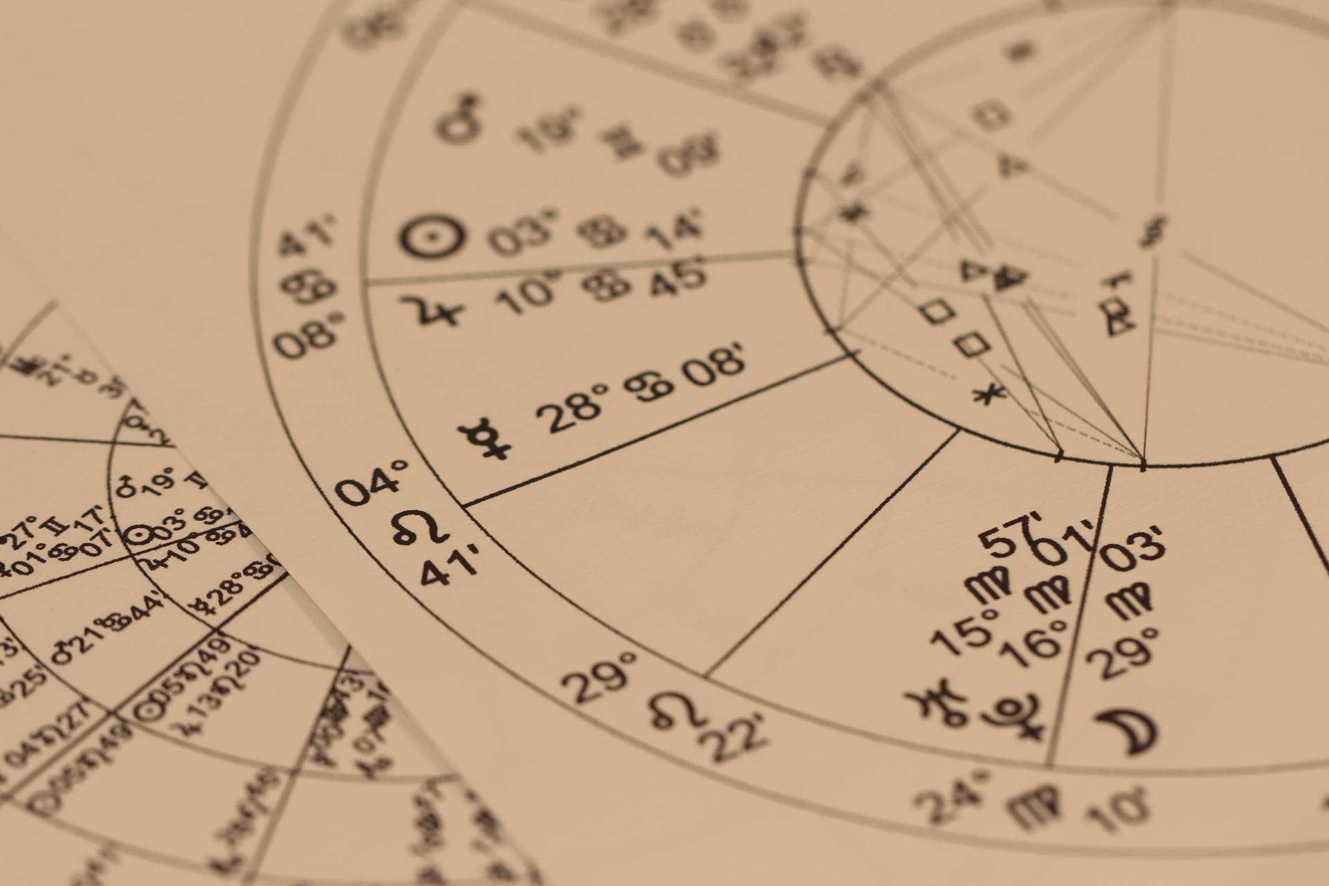 Zodiac Signs Astrology Divination Chart Background