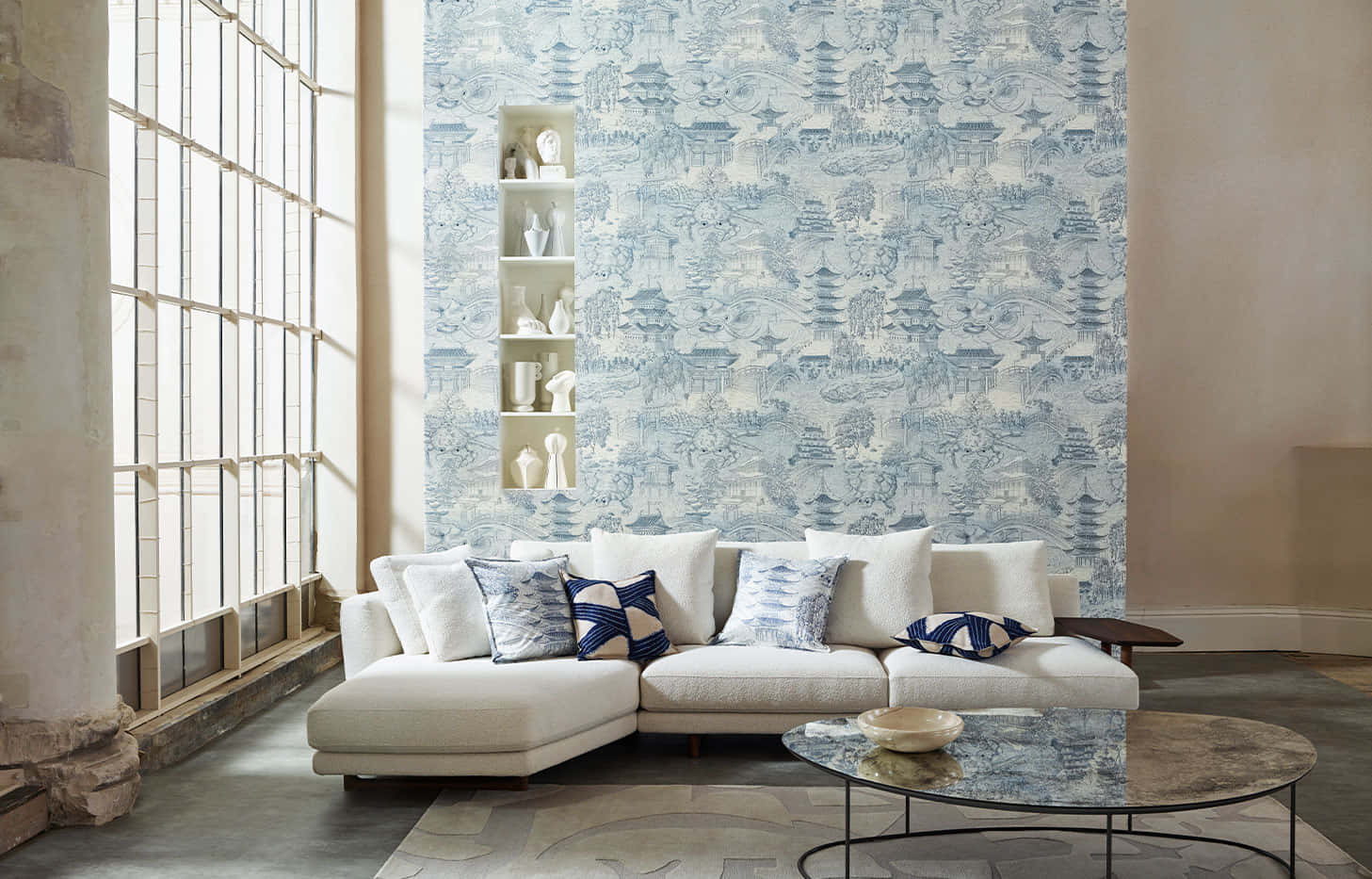 Zoffany Fabric Couch Elegant Design Background