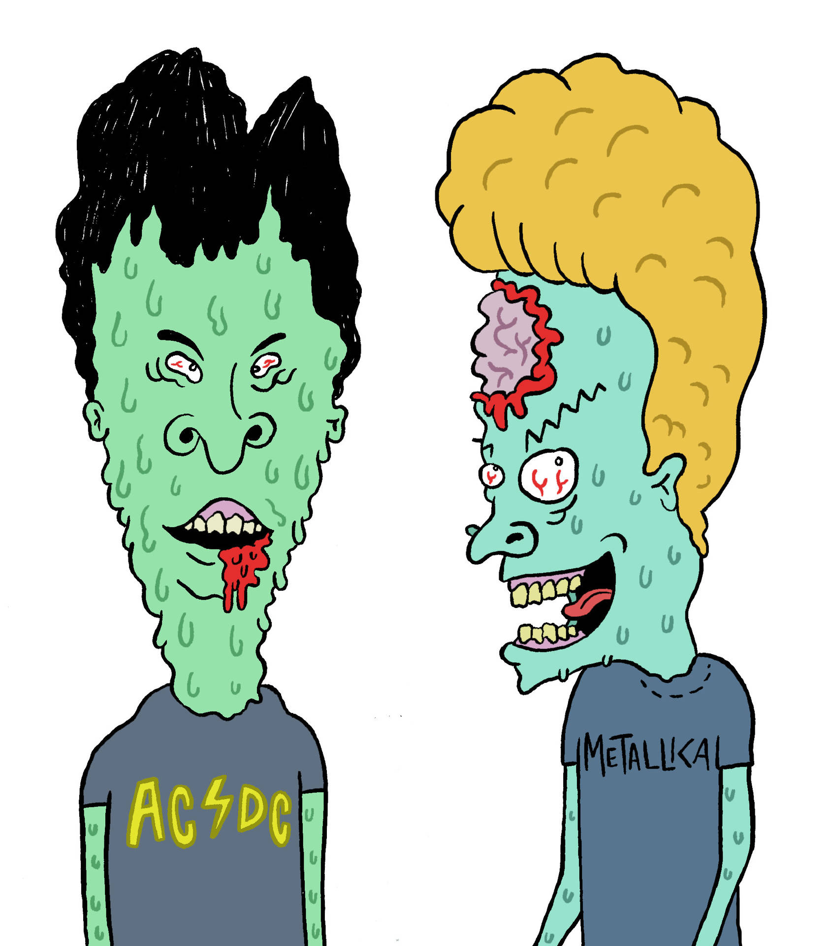 Zombie Beavis And Butt Head Background