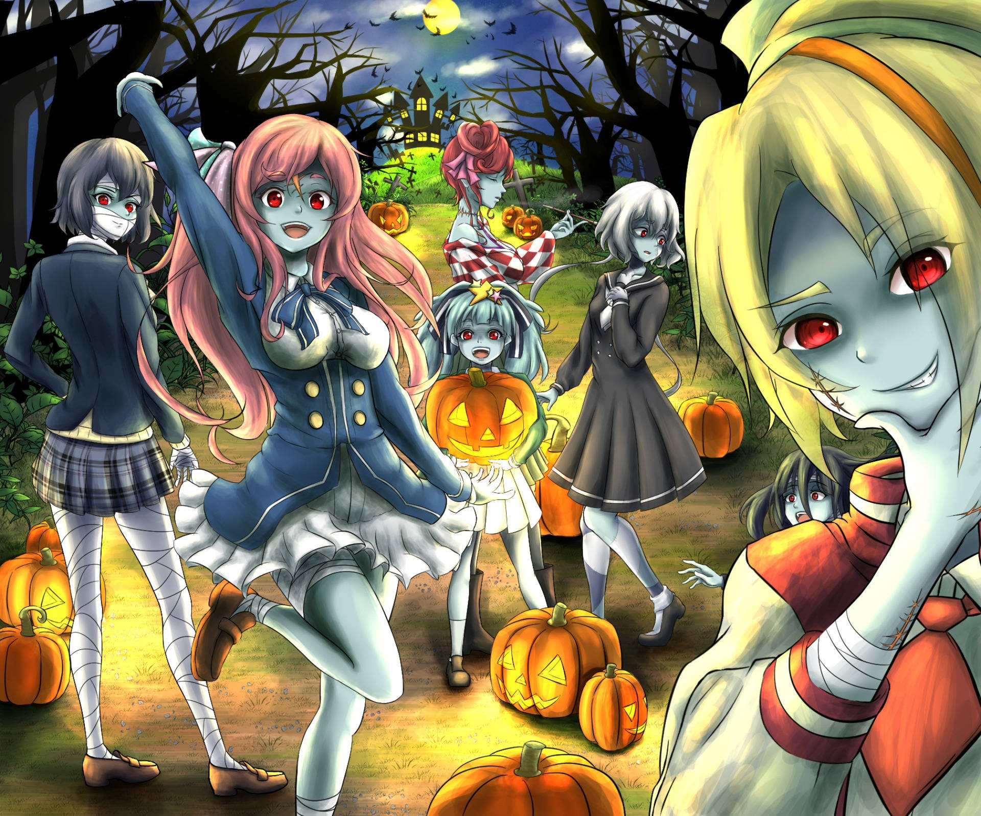 Zombie Land Saga Halloween Party Background