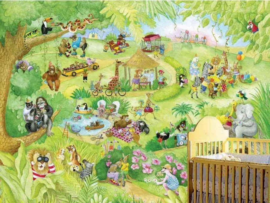 Zoo Map Graphic Art Background