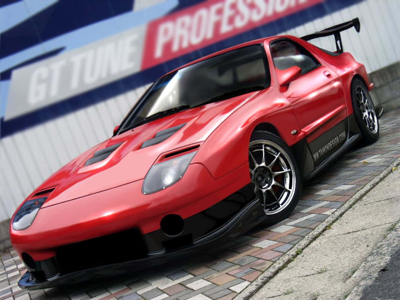 Zoom Away In Style With An Rx7 Background
