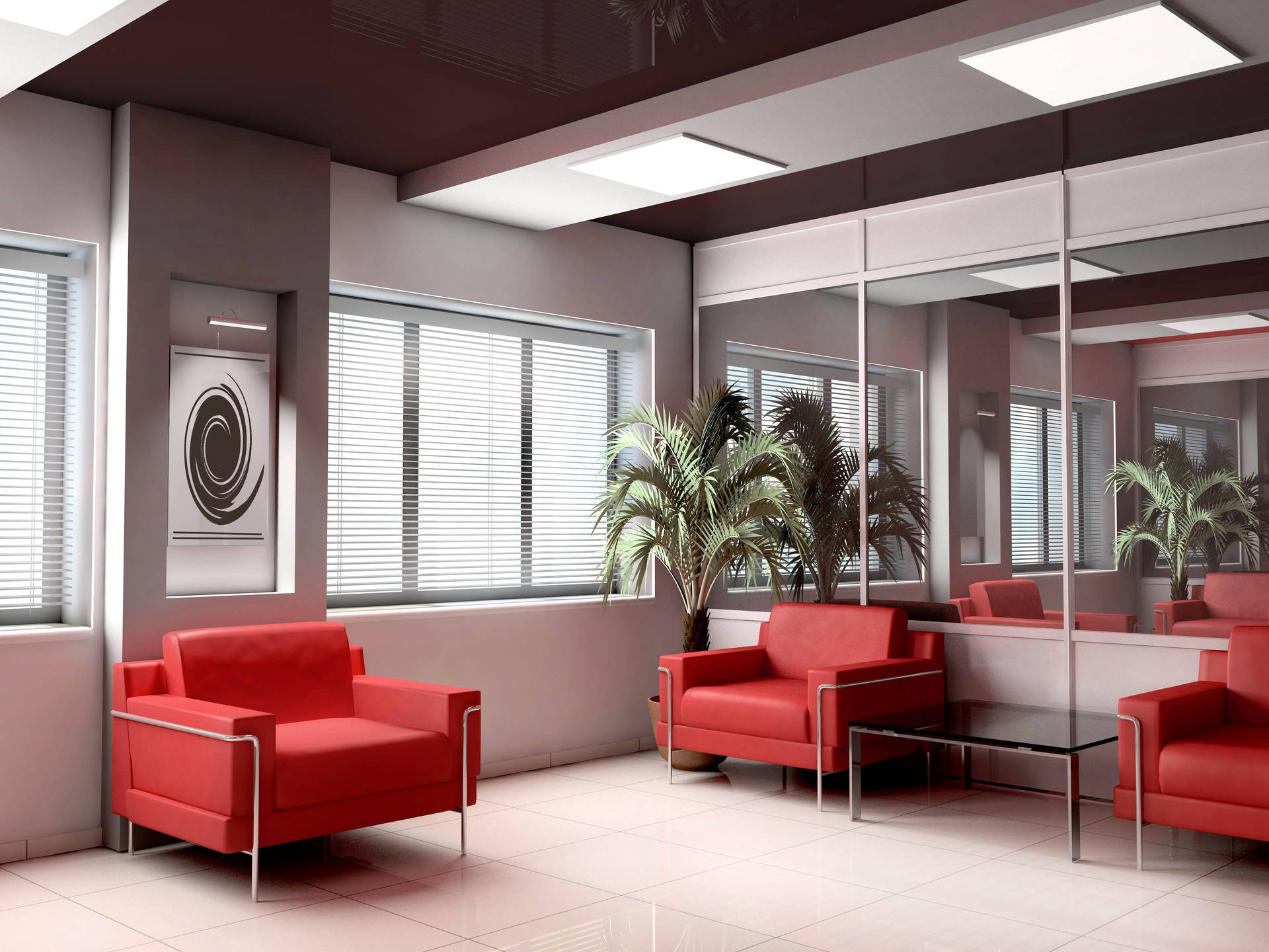 Zoom Background Office With Sofas Background