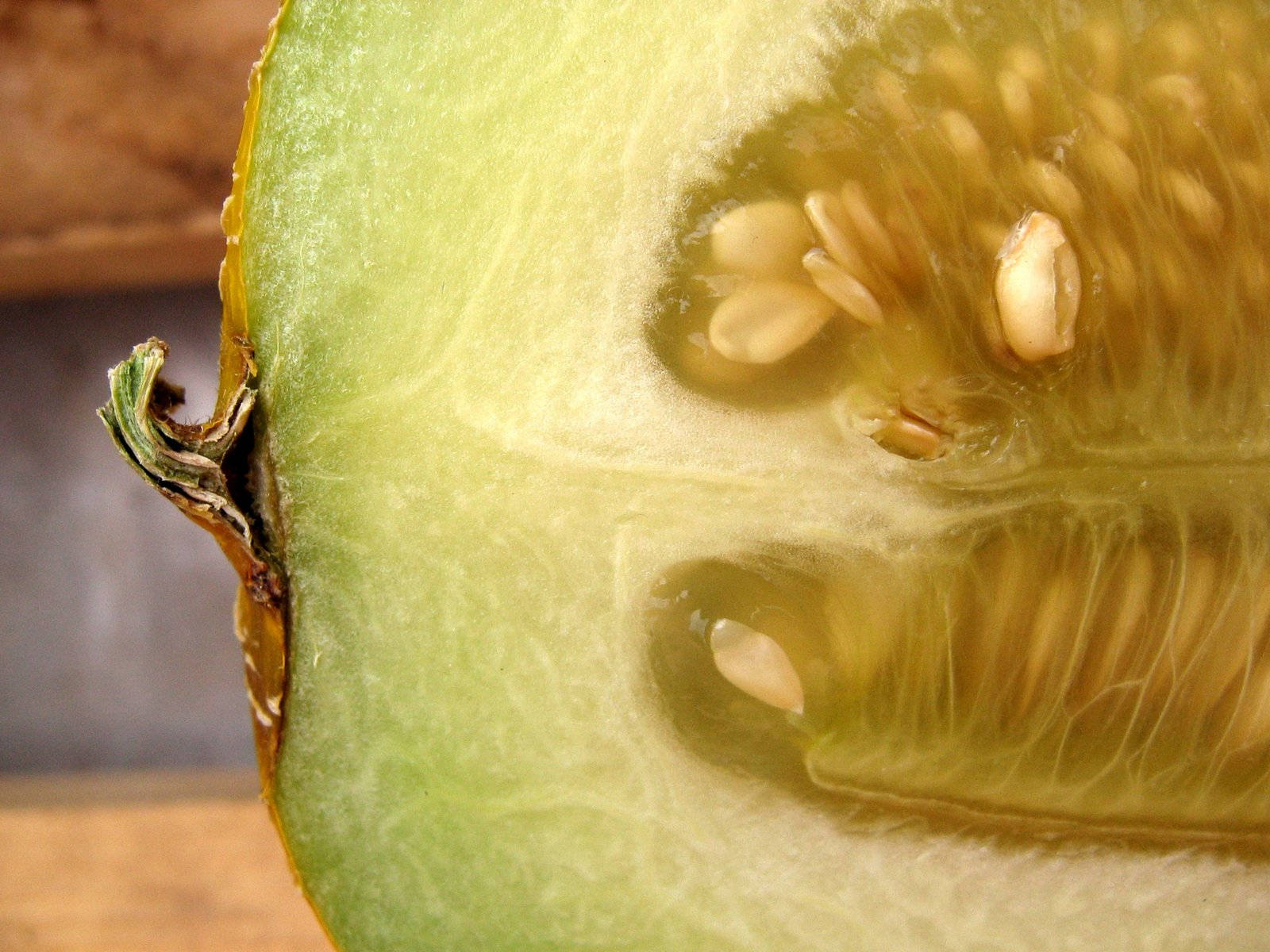 Zoomed In Honeydew Melon Background