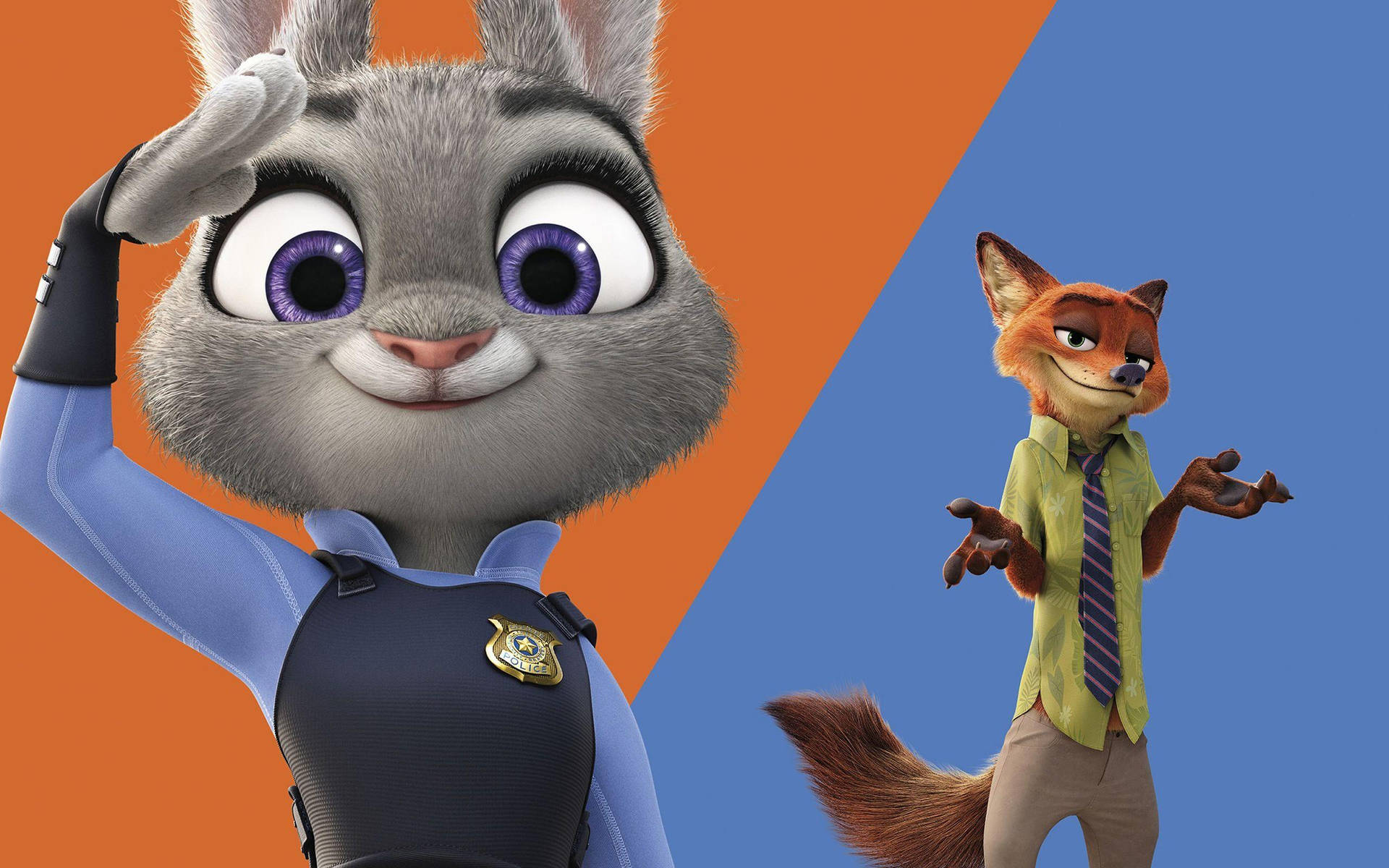 Zootopia Courageous Judy And Nick Background