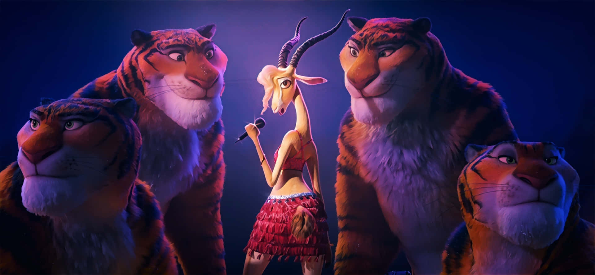 Zootopia Gazelle And Tiger Dancers Ultrawide 4k Background