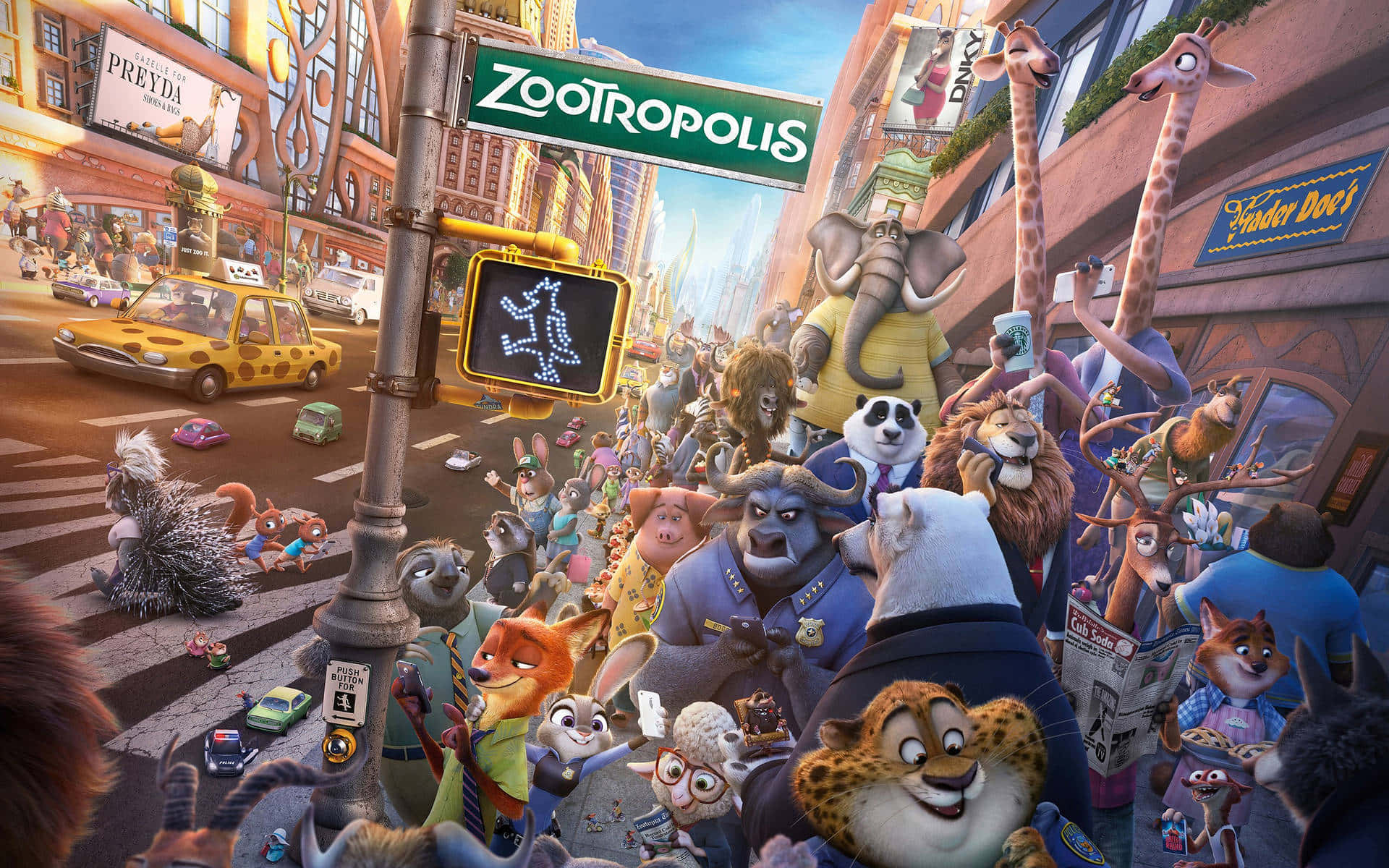 Zootropolis Cityscapewith Nick Wilde Background