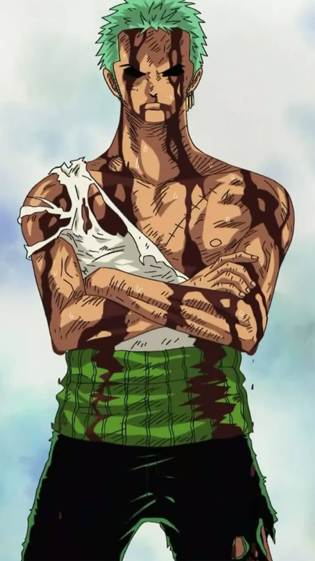 Zoro Hd Crossed Arms Pose Background