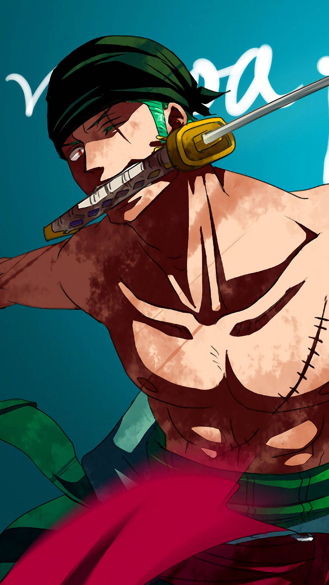 Zoro Hd Sword In Mouth Background